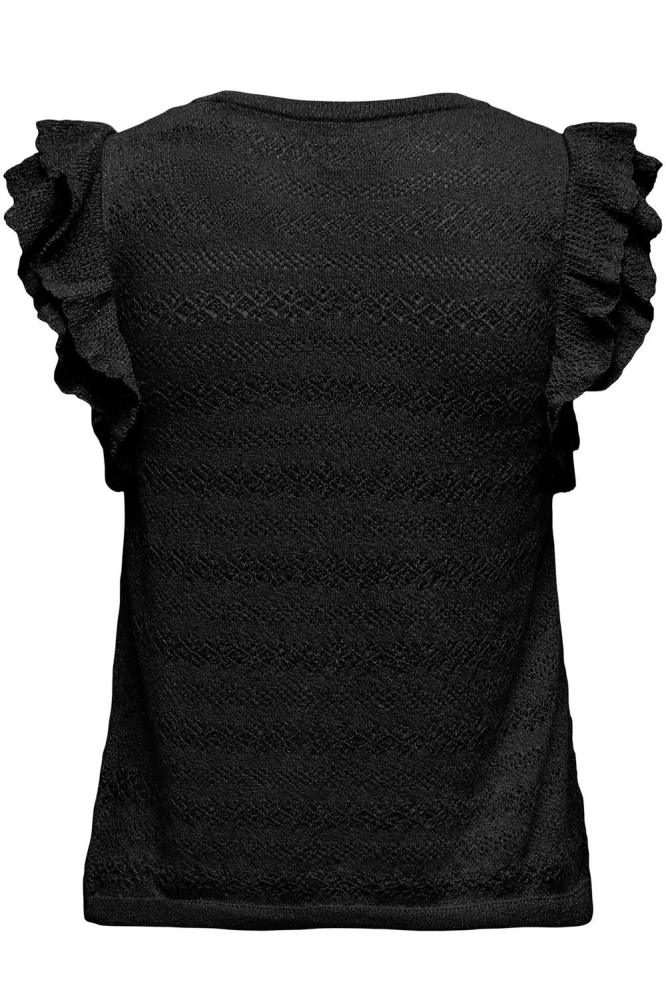 ONLAGA SL GLITTER O-NECK TOP KNT 15344402 BLACK/BLACK GLITTER